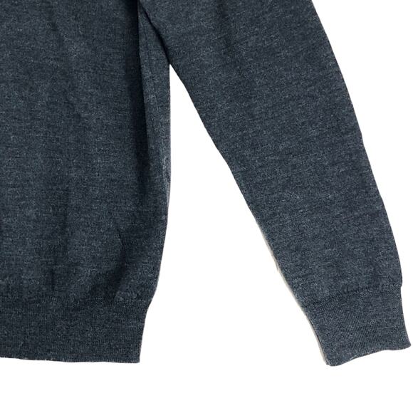 Bonobos Mens Size L V Neck Sweater Jumper Extra Fine Merino Wool Gray Grey - Picture 5 of 15